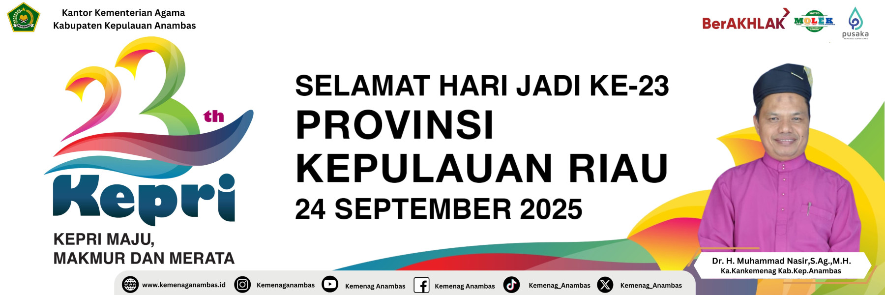 Selamat Hari Jadi ke-23 Provinsi Kepualauan Riau 24 September 2025