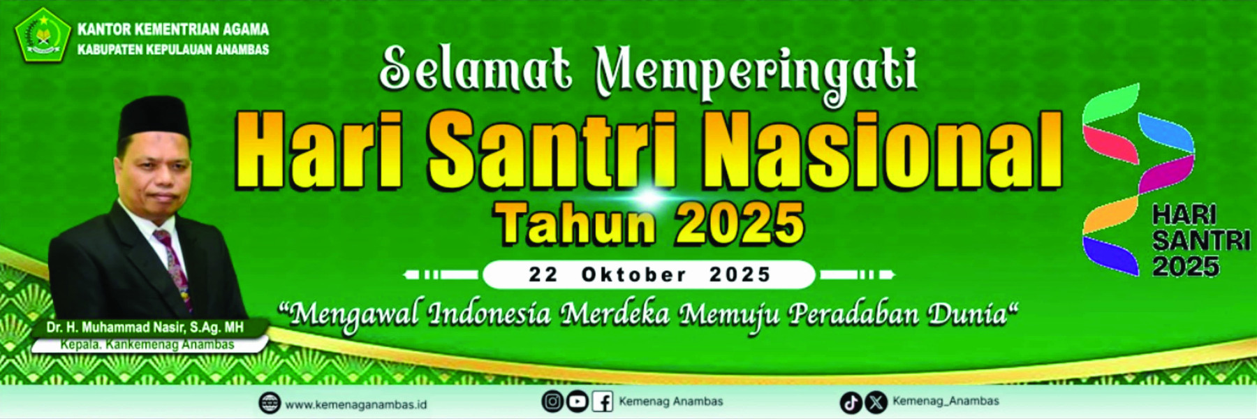 Selamat Memperingati Hari Santri Nasional 22 Oktober 2025 