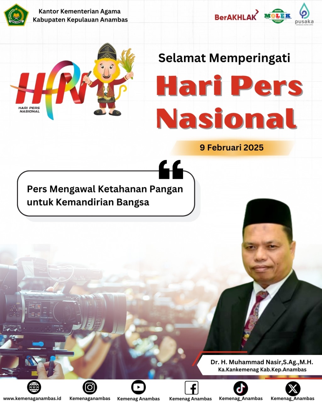 Selamat Hari Pers Nasional, Pers Mengawal Ketahanan Pangan untuk Kemandirian bangsa